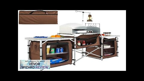 VEVOR Camping Kitchen Table Folding Outdoor Cooking Table with Storage Carrying Bag Review