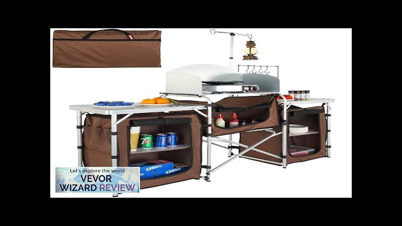 VEVOR Camping Kitchen Table Folding Outdoor Cooking Table with Storage Carrying Bag Review