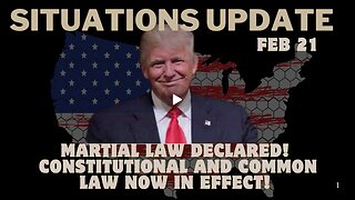 Situation Update: Martial Law Declared! Constitutional and Common Law Now in Effect!!! Feb 21