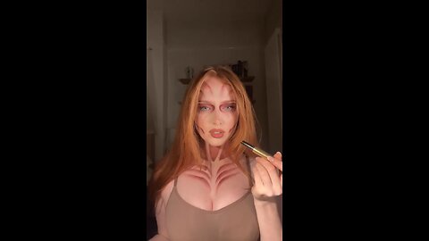 you just need two shades of red eyeshadow