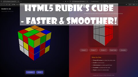 Modernizing an HTML5 Rubik's Cube: Performance & Mobile Optimizations