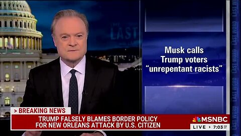 Lawrence O’Donnell: When Elon Musk Called Trump Voters ‘Unrepentant Racists,’ Trump ‘Sided with the Rich Guy’