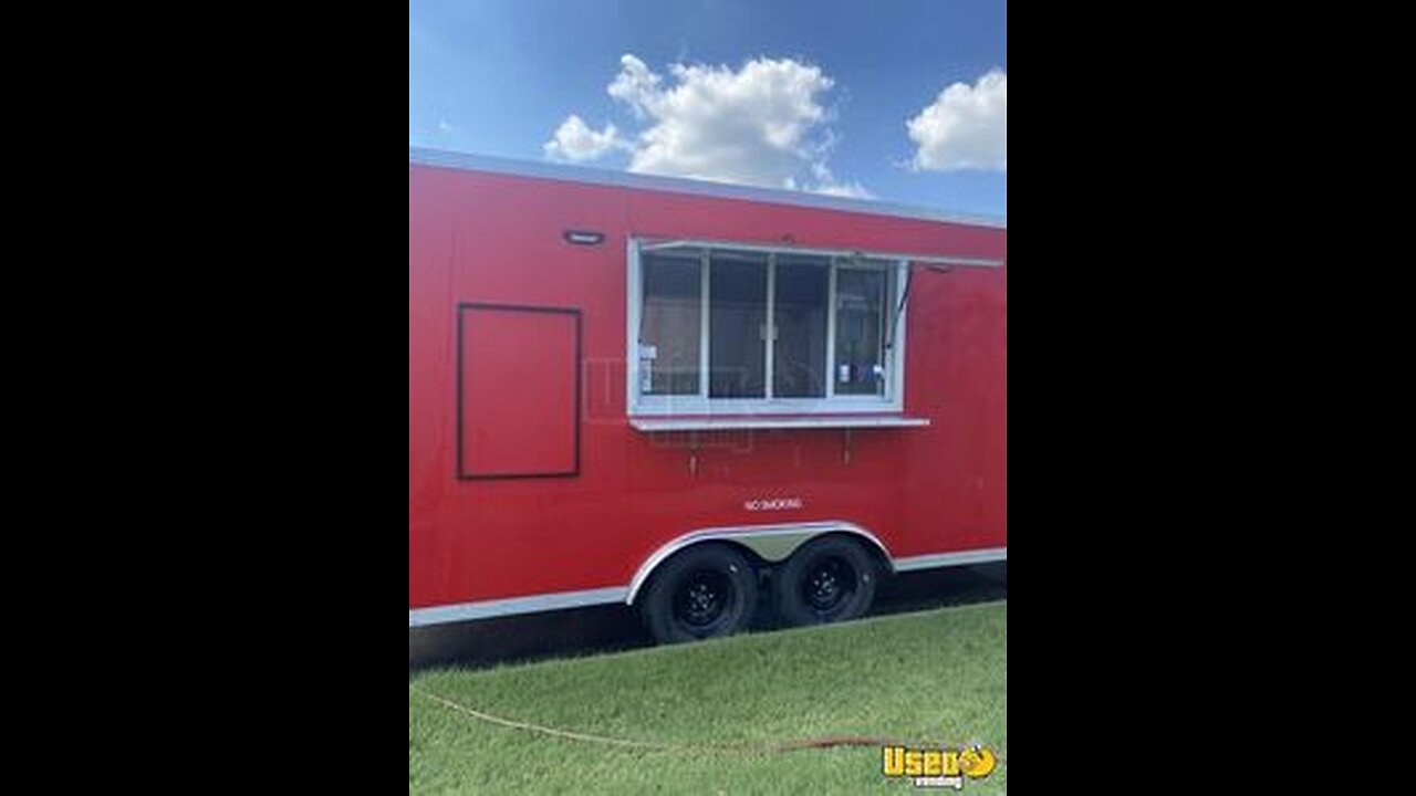 Turn Key - 2023 8' x 20' Kitchen Food Trailer with Fire Suppression System for Sale in Texas!