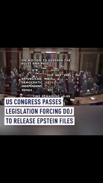 Both House and Senate passed Full disclosure Epstein | Schumer