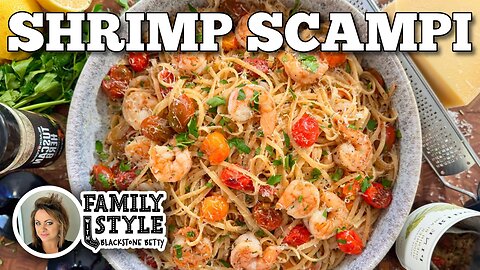 Shrimp Scampi on the Blackstone Griddle