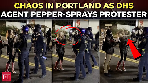 US Immigration Crackdown | Portland erupts as DHS officer pepper-sprays protester amid ICE protests