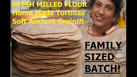 👀Homemade Flour Tortillas! Fresh Milled Ancient Grain! Family Sized Recipe! #makeamericahealthyagain