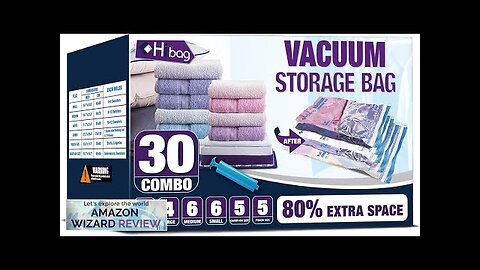 HIBAG Vacuum Storage Bags 30-Pack Space Saver Vacuum Storage Bags Vacuum Seal Review