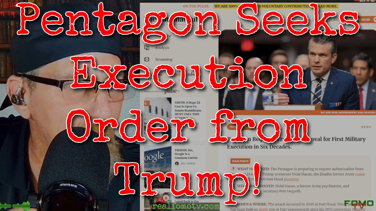 ⚠️ Pentagon Seeks Execution Order from Trump | Charlie Kirk Cover-Up & the YouTube Okey-Doke