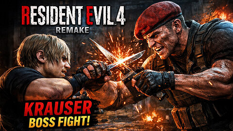 RE4 Remake: Jack Krauser Knife Fight NO DAMAGE (Professional Difficulty - Perfect Parries, 4K!)