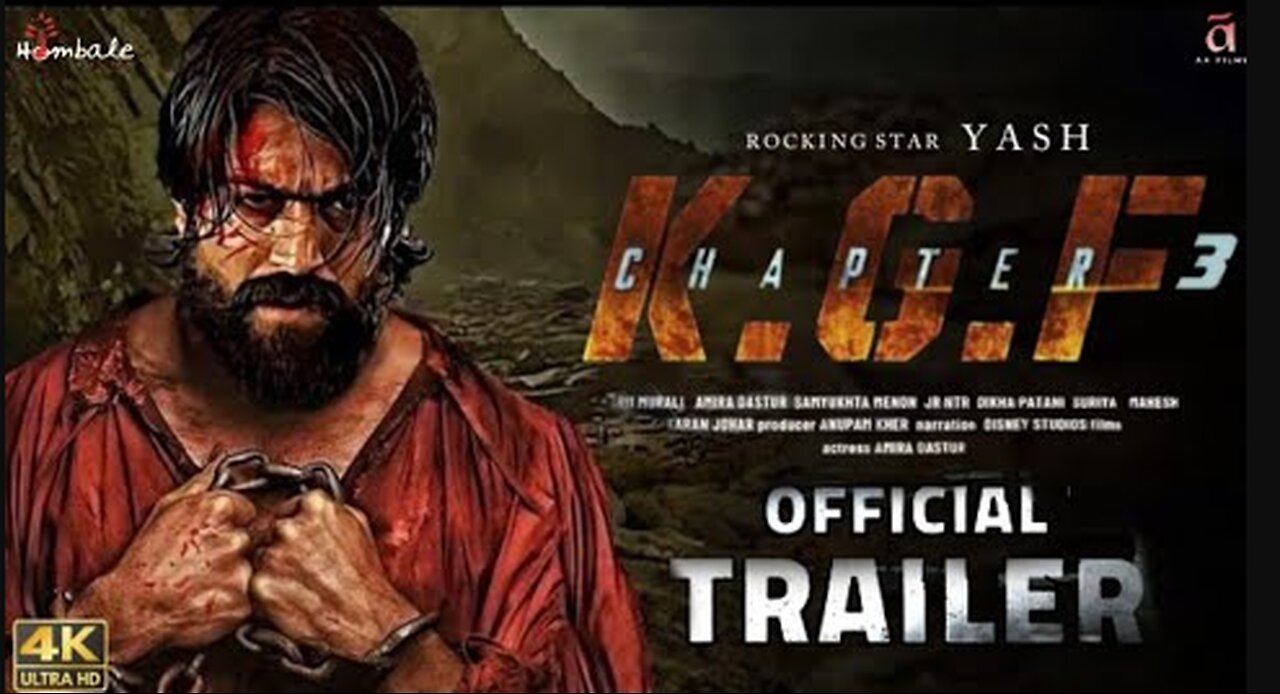 KGF Chapter 3 : Official Trailer | Rocking Star Yash | Raveena Tandon | Prashanth Neel |