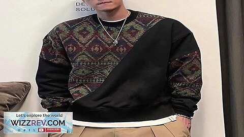 INCERUN Mens Ethnic Style Patchwork Long Sleeve Hoodie Comfortable Crew Neck Pullover Review