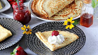 I Make Them Every Weekend! 😋 My Mother's Crepes Recipe. Easy Brunch Idea.