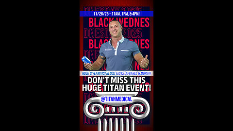 2025 Titan Black Wednesday Giveaway Is Coming!!!