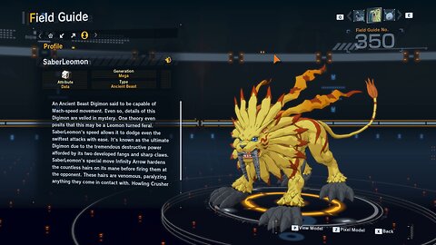 saberleomon all digivolution/de-digivolution/profile Digimon Story Time Stranger