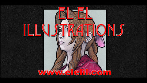 Drawing Aerith from Final Fantasy 7 in Pastel