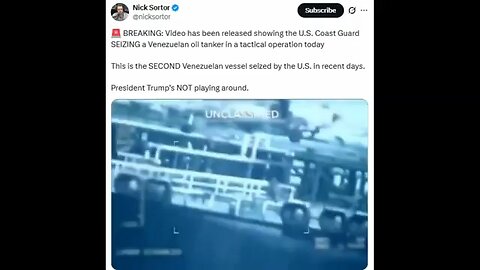 Just Released Footage Of Another Seizure Of Venezulean/ Chinese Tanker! 12-20-2025