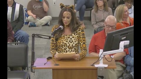 Woman in Cat Outfit Makes School Board Look Foolish