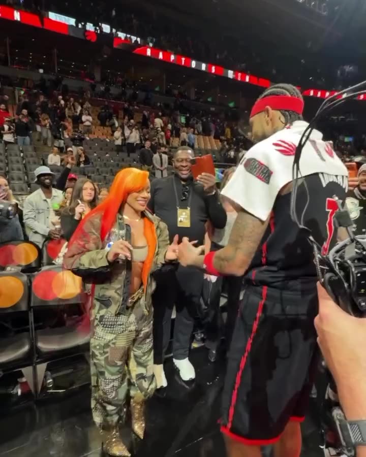 Brandon Ingram celebrates his clutch shot and TORs 9th straight Wins with GloRilla