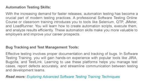 5 Key Skills You Will Learn in Software Testing Training
