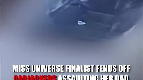 Former Miss Universe finalist Elizabeth Kalash rushes to her father’s aid, fending off