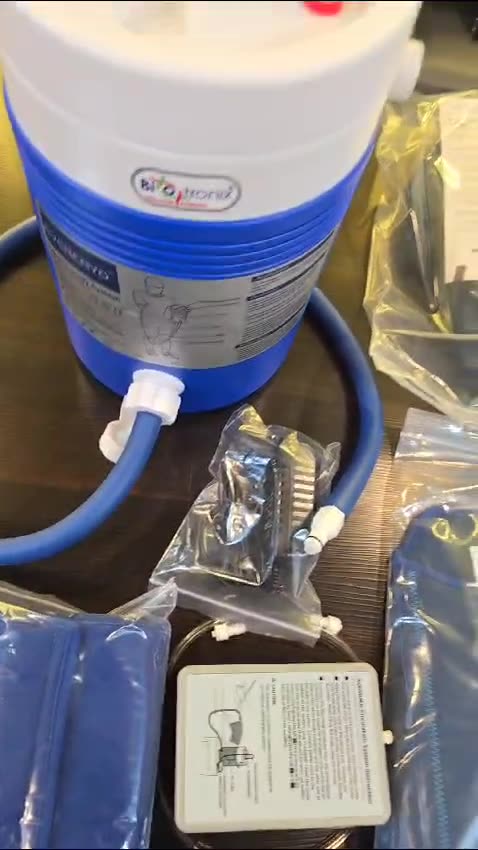 Cryo Cold Therapy Device For Physiotherapy and Rehabilitation With 4 Different Cuffs and Motor