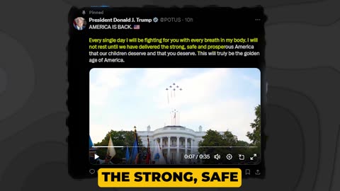 Trump's First Post as 47th