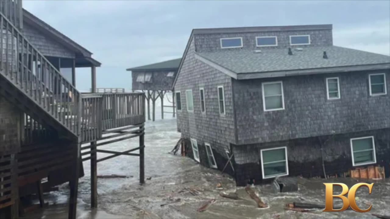 8 houses collapse over 3 days as hurricanes roar off East Coast