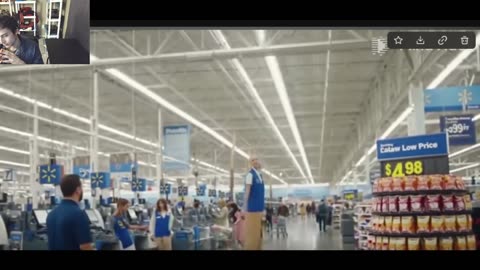 A Woman With Blond Hair Quits Her Employee Job At With Comedic Style Walmart Fake Funny Parody Video