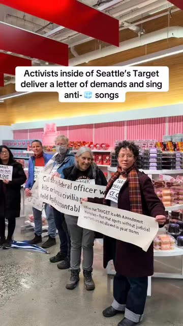 Leftists protest inside Seattle Target
