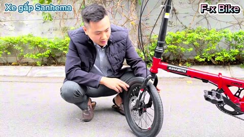 Xe Đạp Gấp Sanhema Khung Thép Bánh 16 Inch / Nhỏ Nhưng Có Võ
