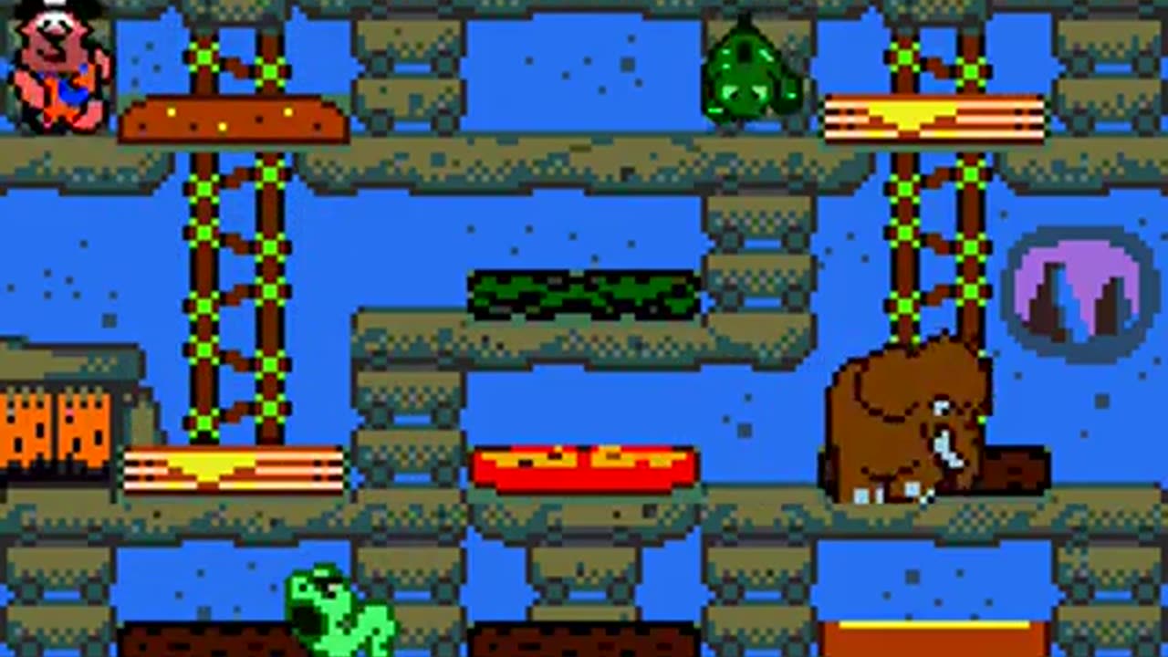 Gameboy Color Longplay 137 The Flintstones - Burgertime in Bedrock