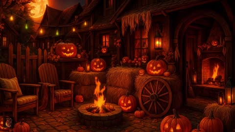 Autumn Lofi Fireplace – Cozy Fall Ambience with Crackling Fire and Chill Beats