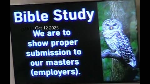 Bible Study Oct 12 2025