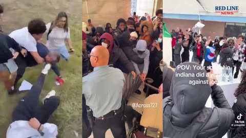 Blacks protest ICE, destroy everything, fight