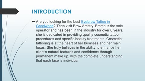 Best Eyebrow Tattoo in Goodwood