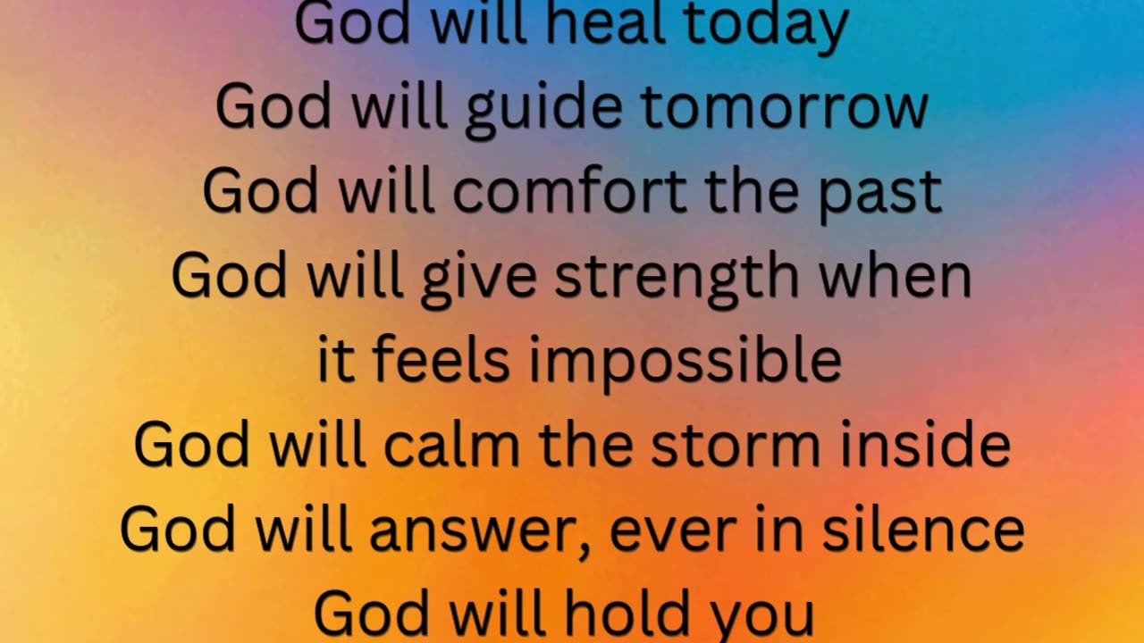 Jump in, God will do the rest