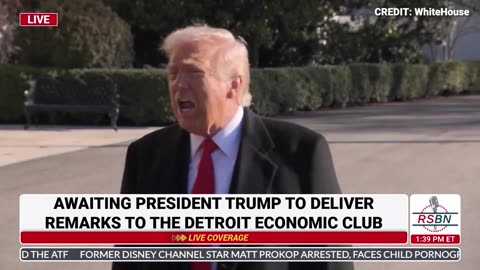 WATCH: President Trump Talks to Press Before Flying to Detroit - 01/13/26