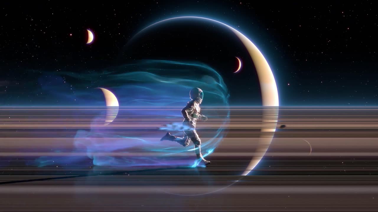 Running On The Rings Of Saturn - 4K Ultra HD 60fps #4KUltraHD #space #visualart #graphics