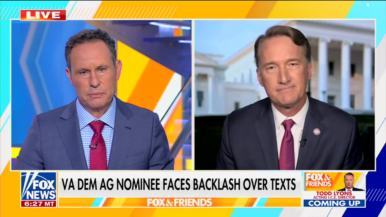 Glenn Youngkin Says Dem AG Candidate's Texts Are 'Where The Violent Left Is'