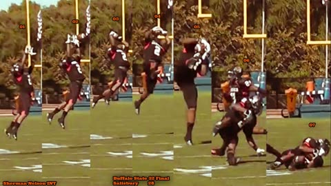 Prototype 461: Buffalo State's Sherman Nelson with a 2nd INT vs Salisbury