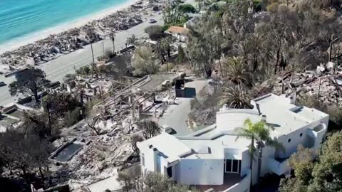 Devastating Aerial View of Malibu California After the Wildfire