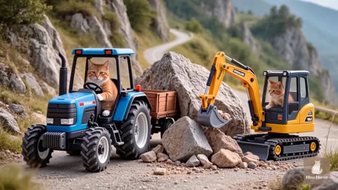 Mama Cat Trims Fur on the Farm and Makes Tiger Hat For Kittens At Home🐾🎩🐯_2