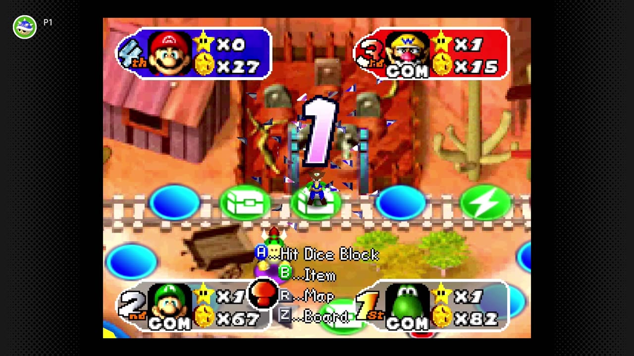 #MarioParty2 Western Land Hard AI 35 Turn Game Part Five