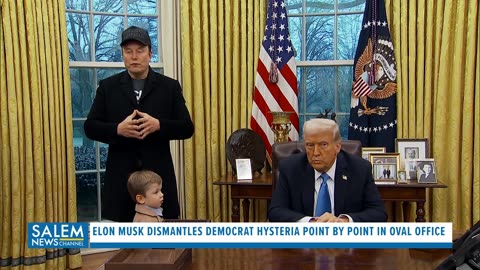 Elon Musk Dismantles Democrat Hysteria Point By Point In Oval Office With President Trump