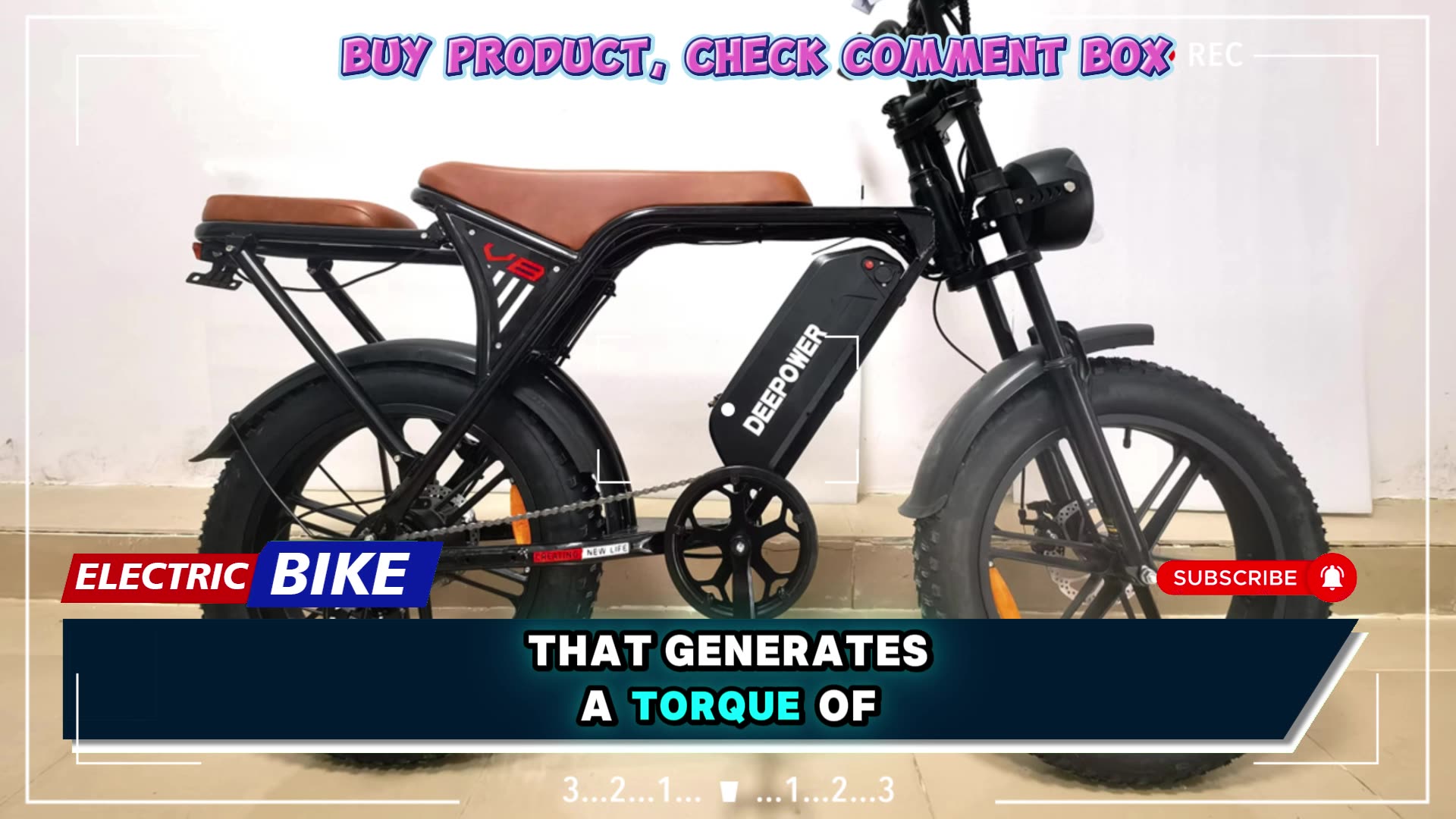 DEEPOWER V8 Off-Road Electric Bike 1000W 48V 13AH Battery Electric Bike