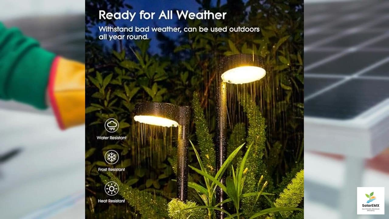 E-Kong 8 Pack Solar Pathway Lights Outdoor