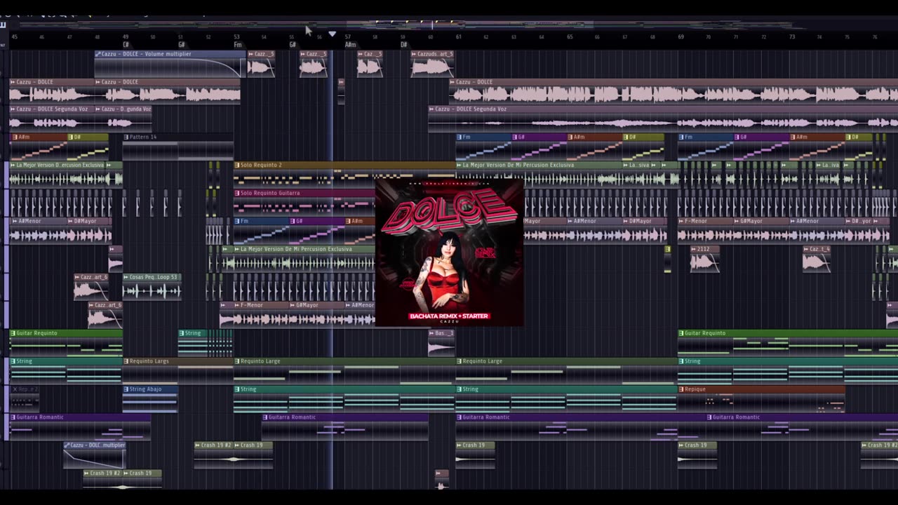 Making FL Studio: Dolce - Cazzu - Bachata Version - 130BPM