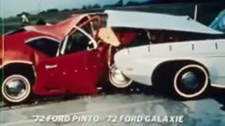 1972 Ford Pinto Into 1972 Ford Galaxie Frontal Crash Test