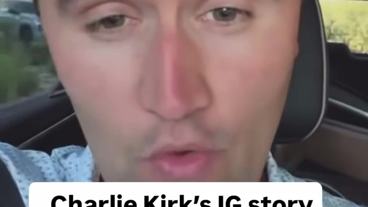 Charlie Kirk IG story just seven hours before his passing